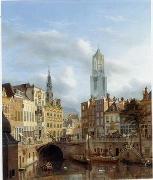 unknow artist, European city landscape, street landsacpe, construction, frontstore, building and architecture. 115